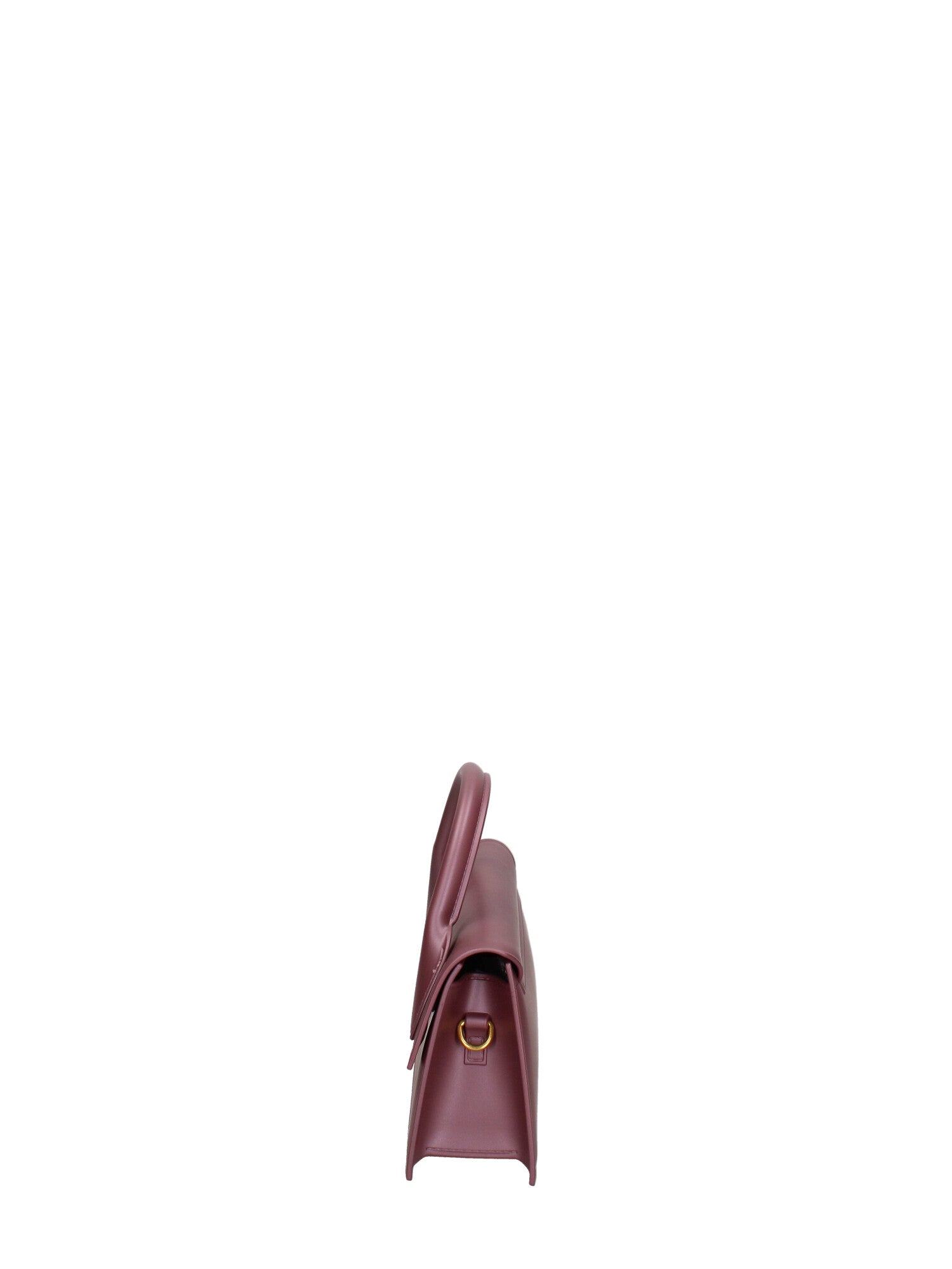 Borsa a mano da donna 100% gomma FLAT ARROW 24-DARK MAUVE-LIGHT OTTONE Marc Ellis