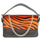 Aleide Borsa a mano da donna Vera pelle 04858-ZEBRA ARANCIONE Gave Lux