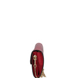Borsa a tracolla da donna Vera pelle 00734-LU08 ROSSO Viola Castellani