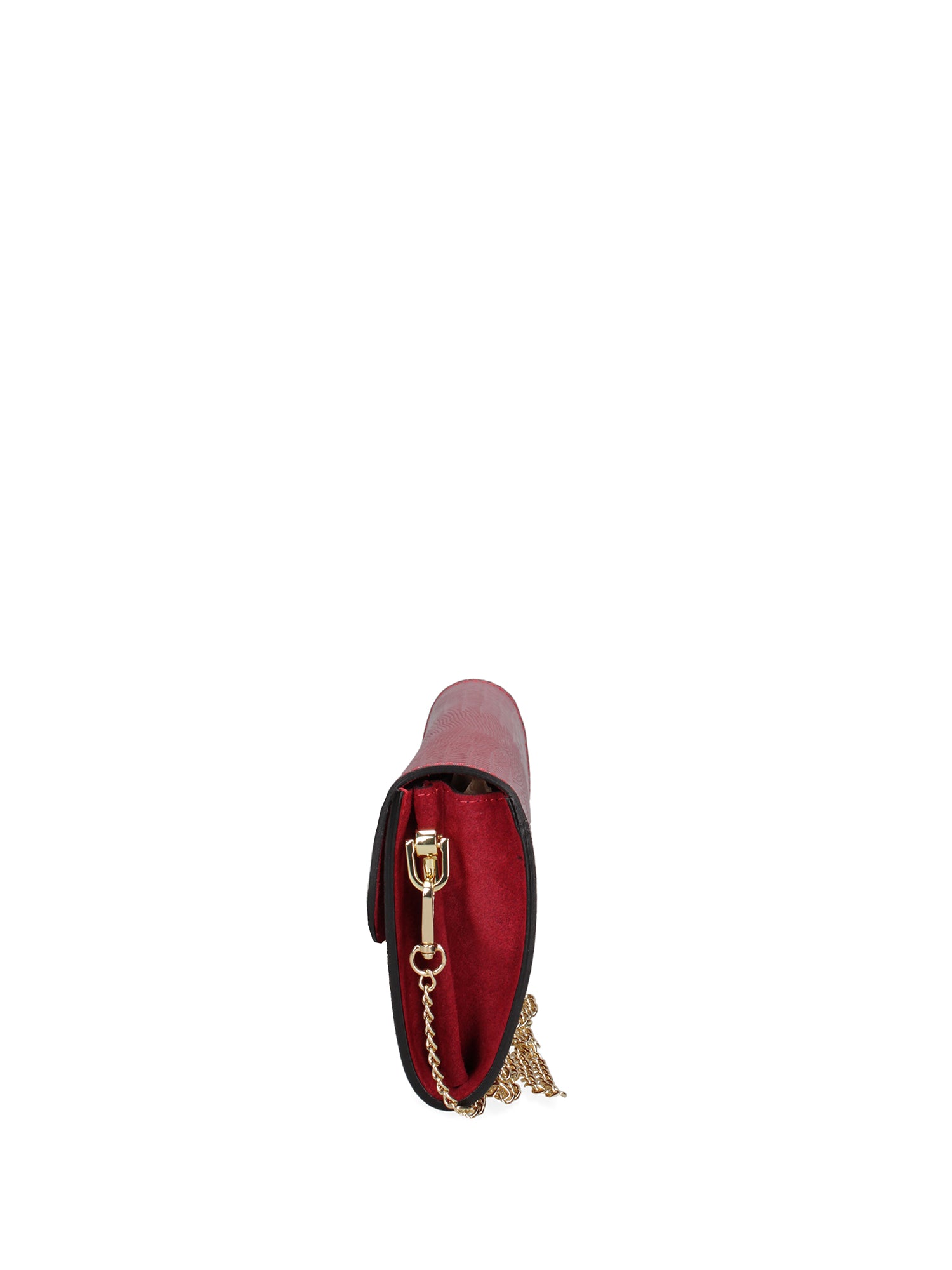 Borsa a tracolla da donna Vera pelle 00734-LU08 ROSSO Viola Castellani