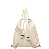 Borsa a spalla convertibile in zaino Vera pelle 07144-S37 LATTE Roberta Rossi