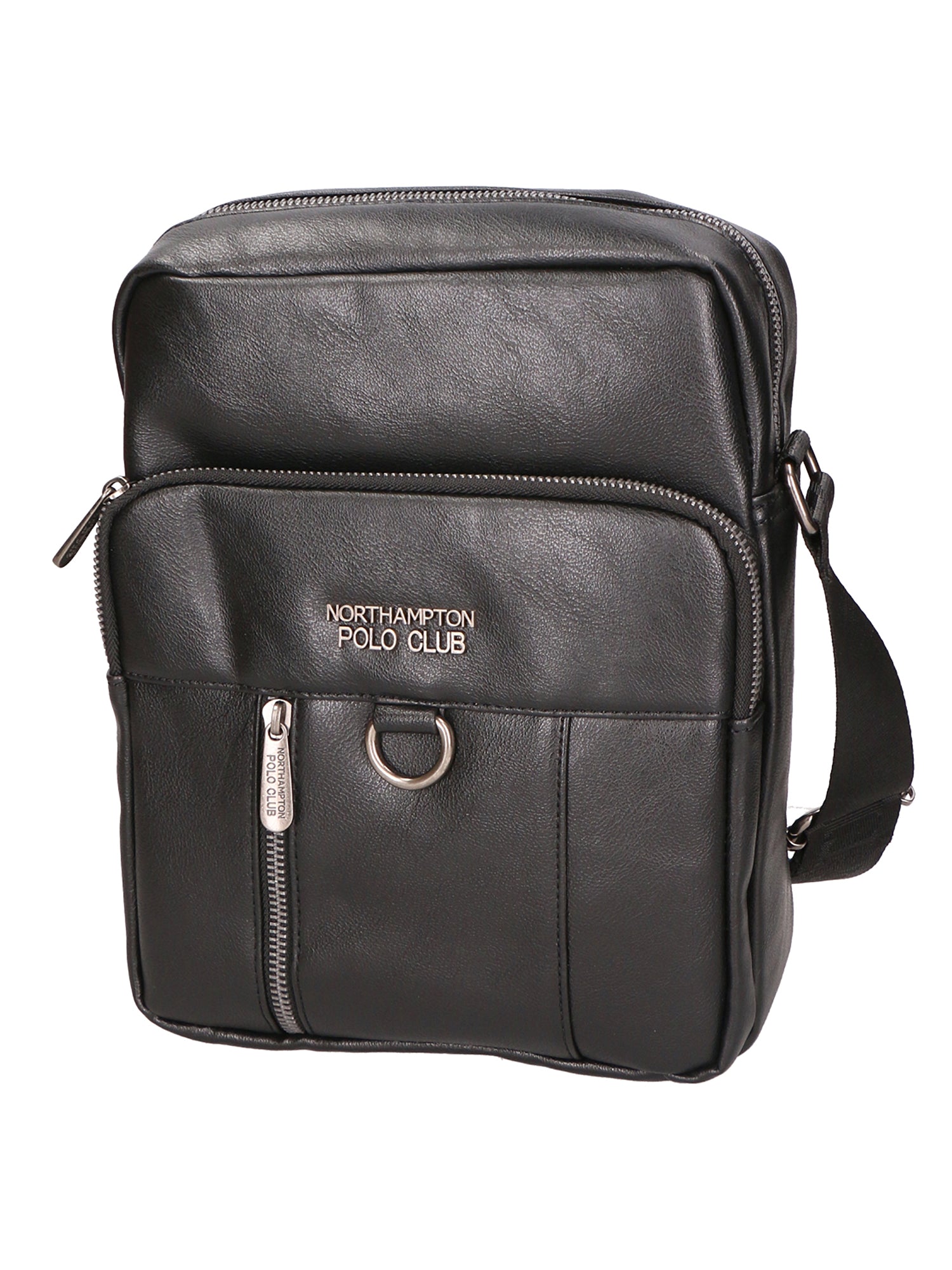 Borsa a tracolla uomo Pelle PU vegana PCL3102-BLACK Northampton Polo Club