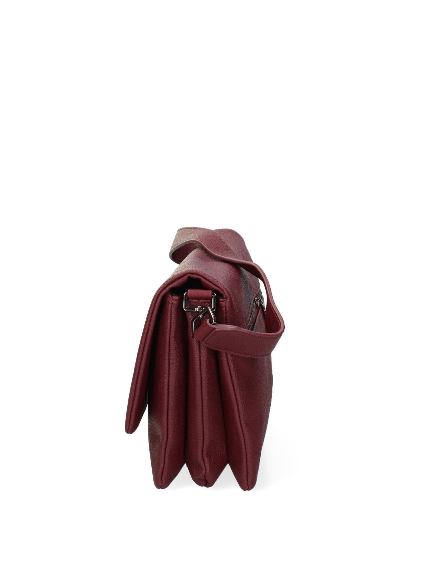 Borsa a spalla da donna Ecopelle 637-2-BURGUNDY Diana&co