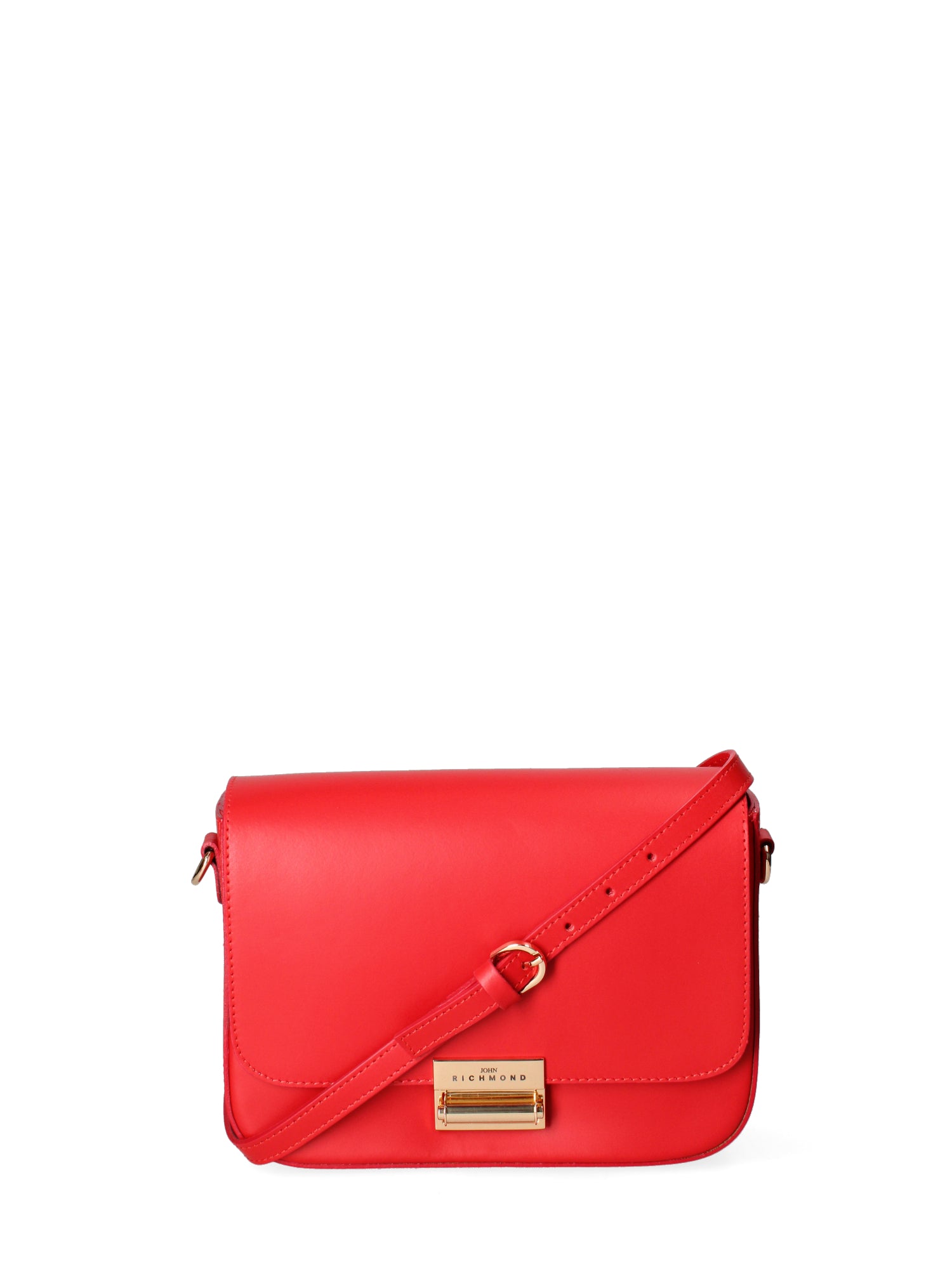 Borsa a tracolla da donna Vera pelle JR-W-1130RU-CORAL RED-GOLD John Richmond