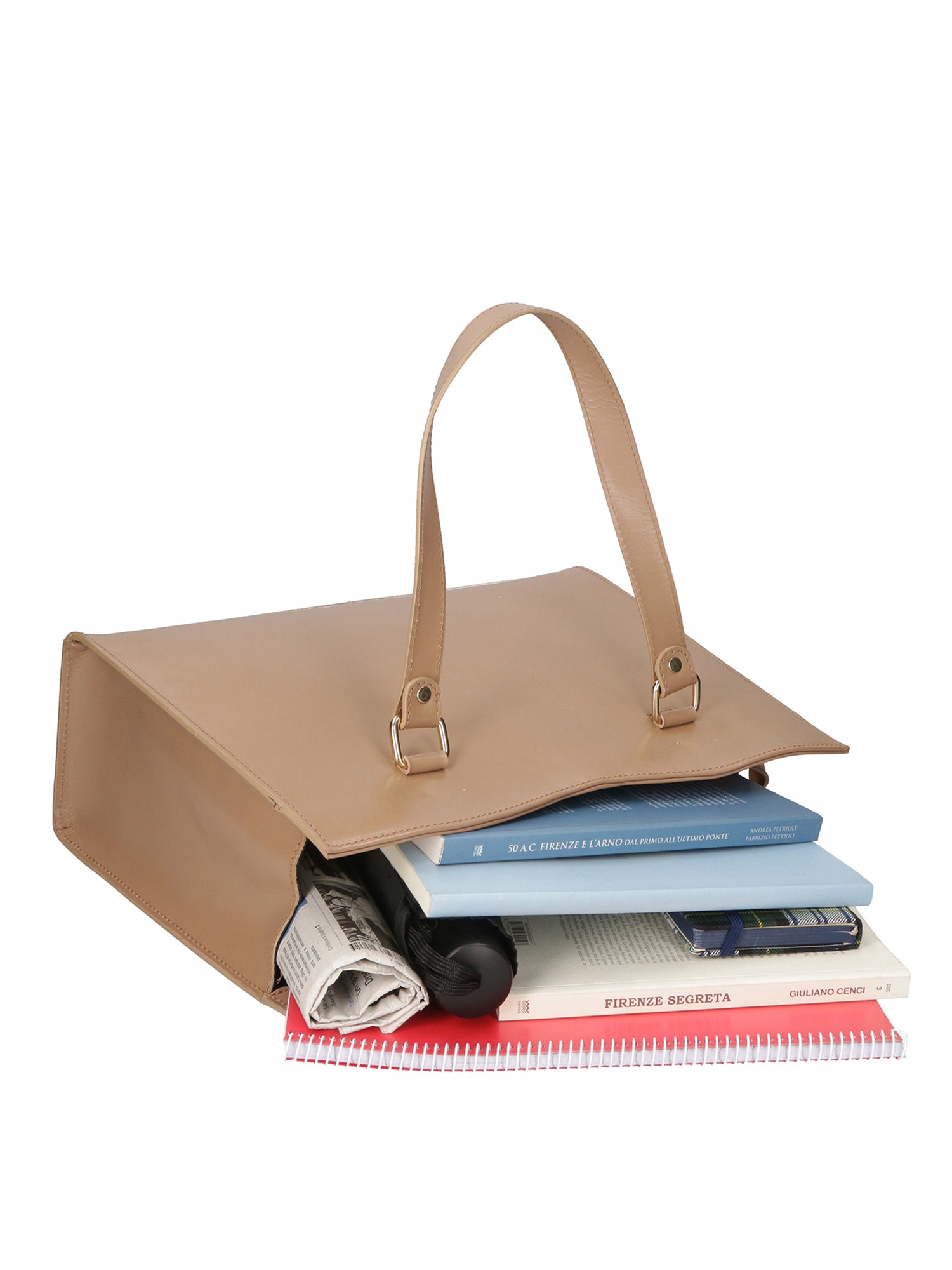 Frida Borsa a mano da donna Vera pelle 9134-TAUPE Gave Lux