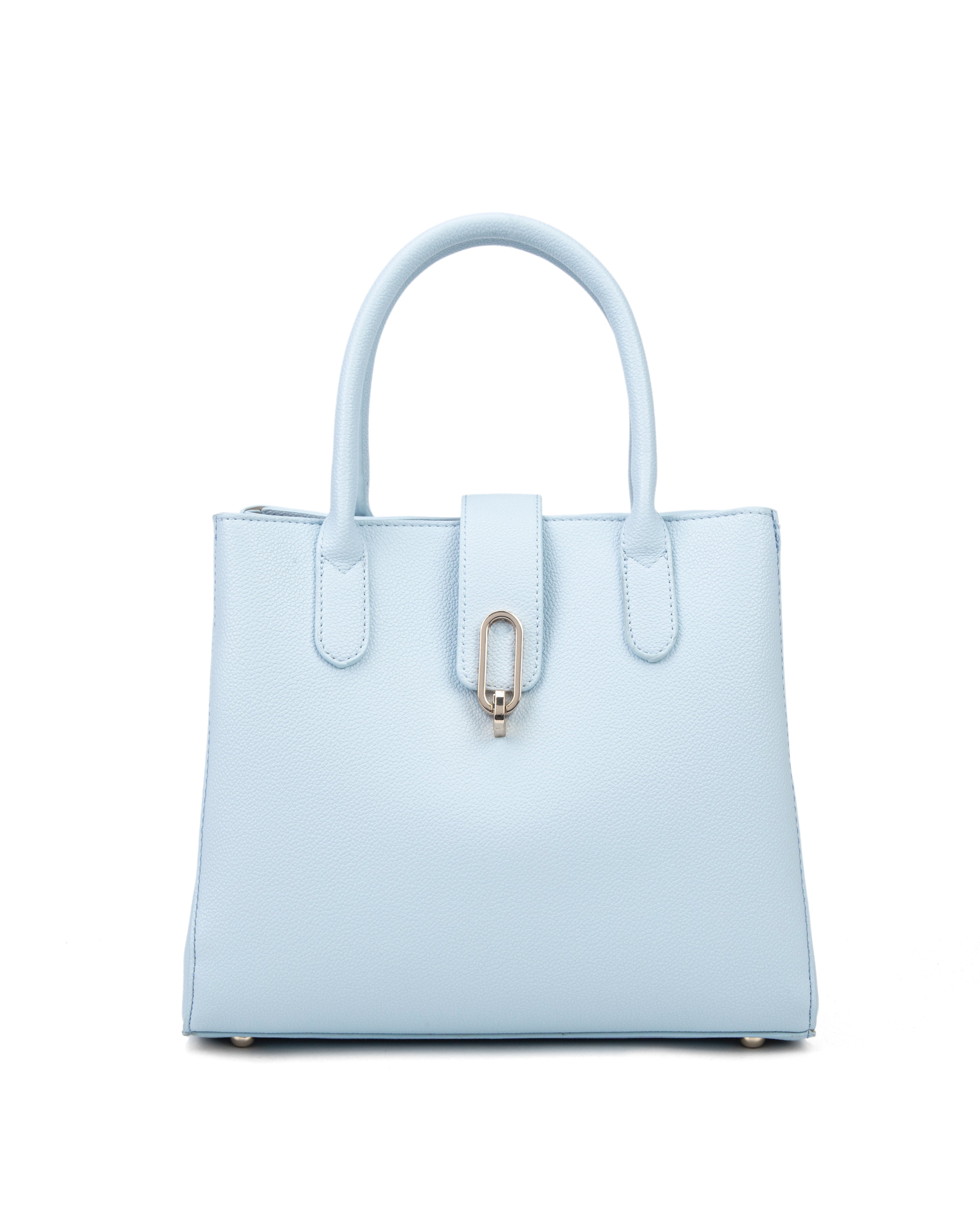 Borsa a mano da donna 100% pelle vegana PU 712-2PT-LIGHTBLUE Diana&co