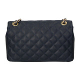 Clizia Borsa a spalla da donna Vera pelle 6078-S24 BLU JEANS Gave Lux