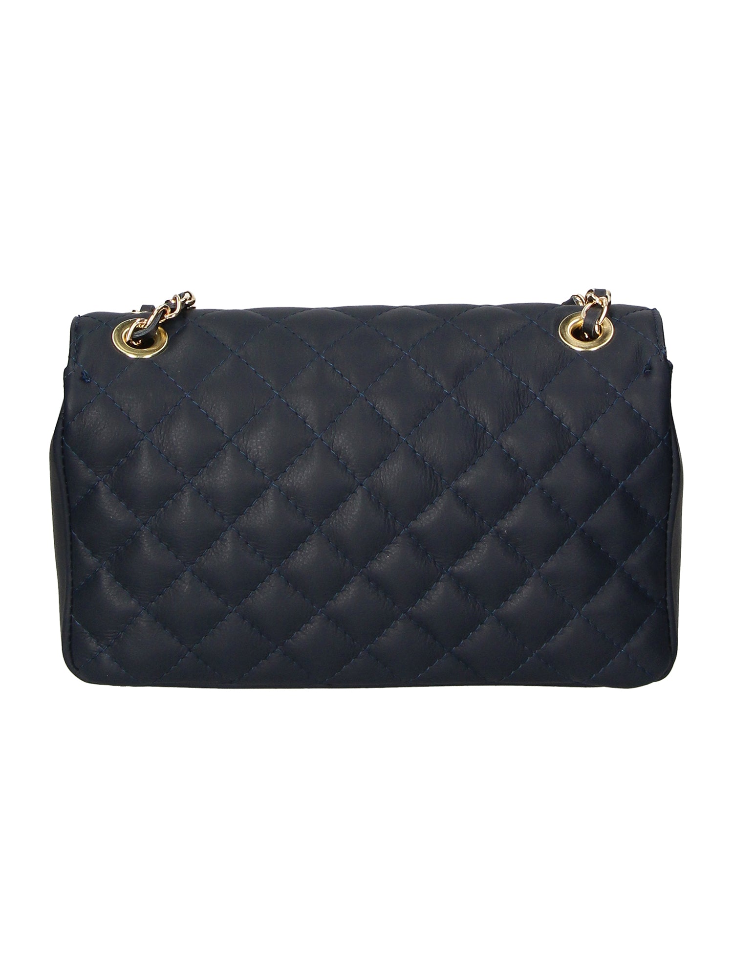 Clizia Borsa a spalla da donna Vera pelle 6078-S24 BLU JEANS Gave Lux