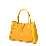 Jordana Borsa a mano da donna Vera pelle e suede 07150-L224 GIALLO Viola Castellani