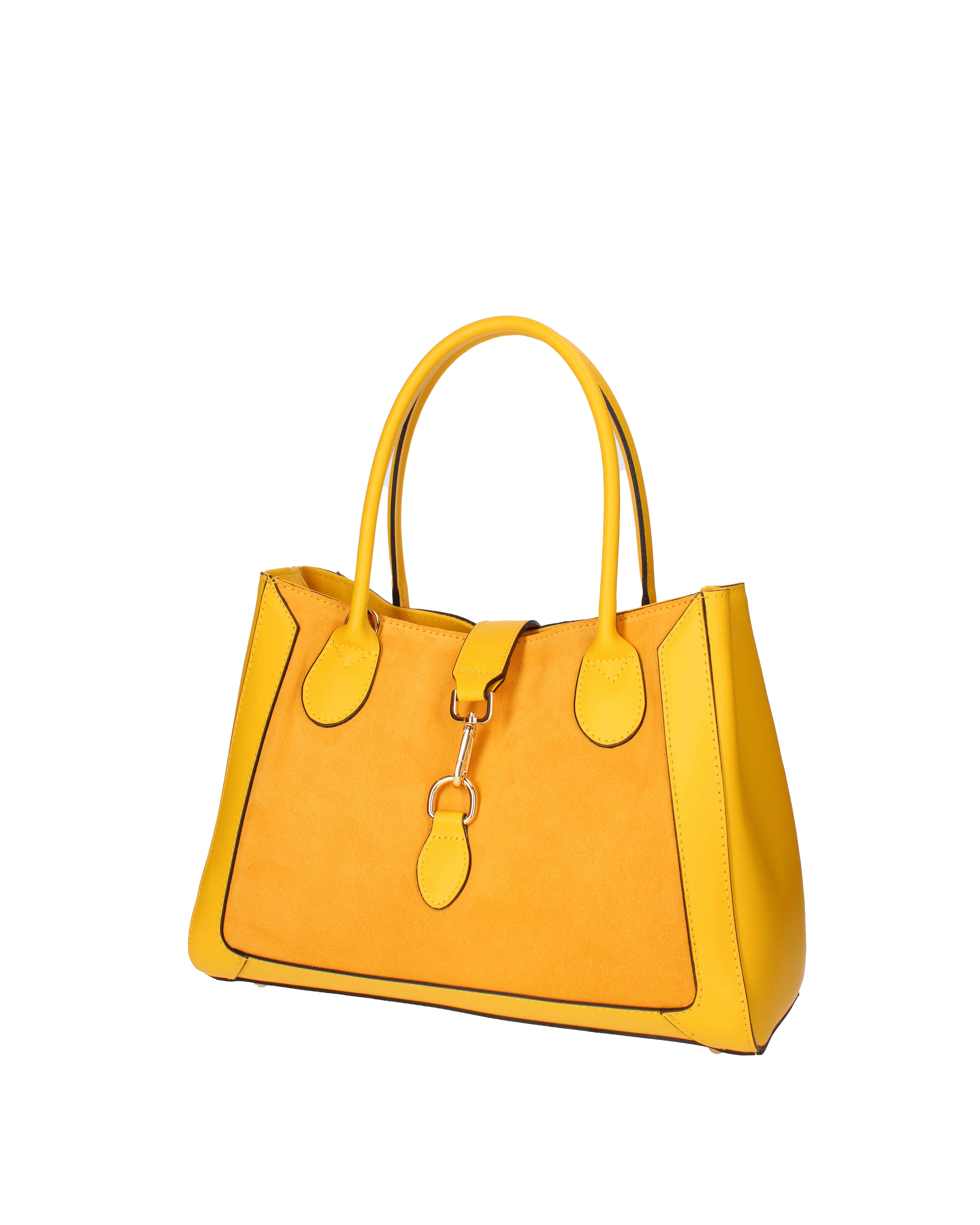 Jordana Borsa a mano da donna Vera pelle e suede 07150-L224 GIALLO Viola Castellani