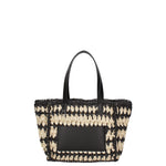 Borsa a mano da donna Paglia intrecciata 07382-BLACK G12 Viola Castellani