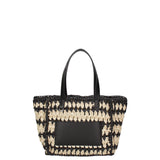 Borsa a mano da donna Paglia intrecciata 07382-BLACK G12 Viola Castellani