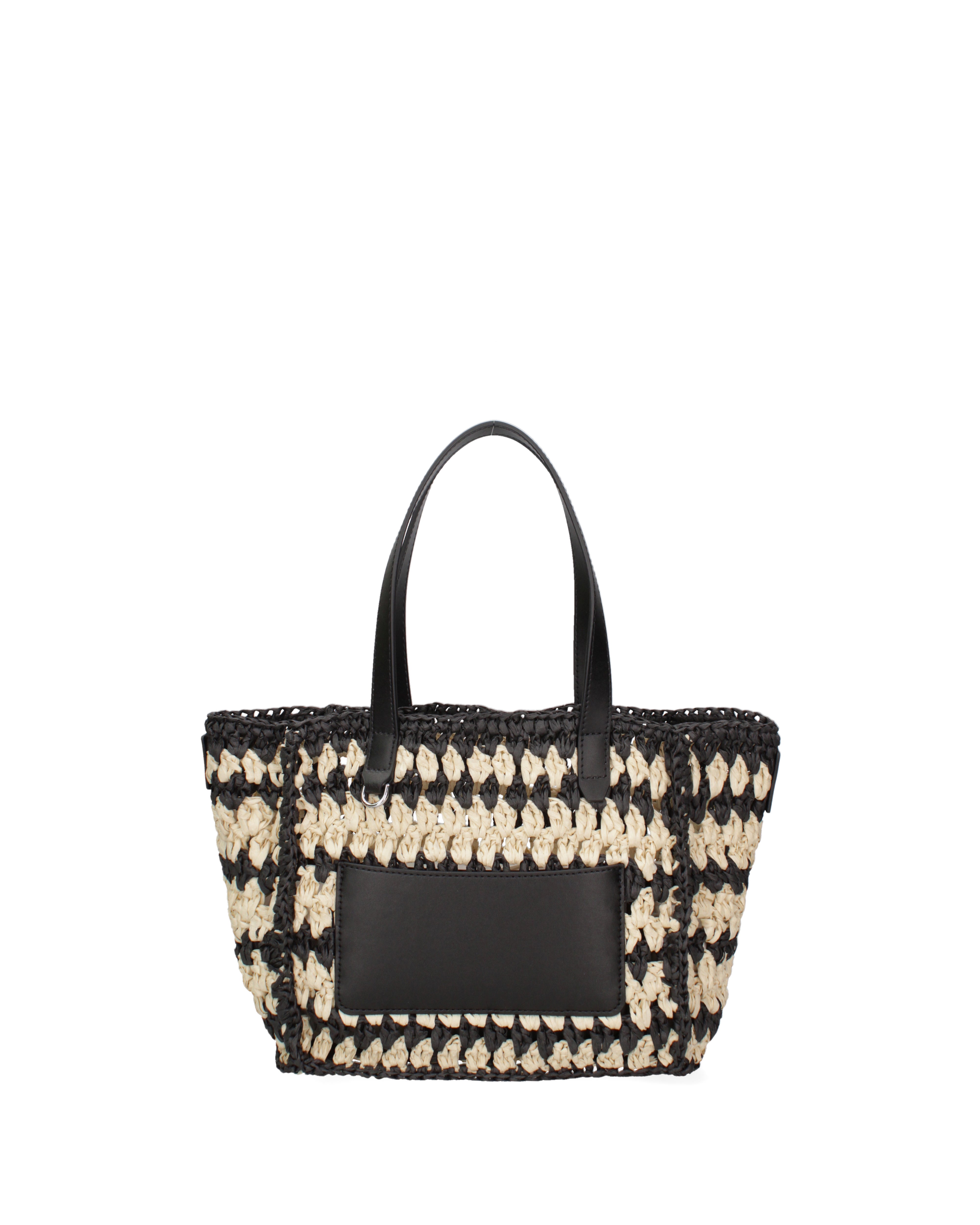 Borsa a mano da donna Paglia intrecciata 07382-BLACK G12 Viola Castellani