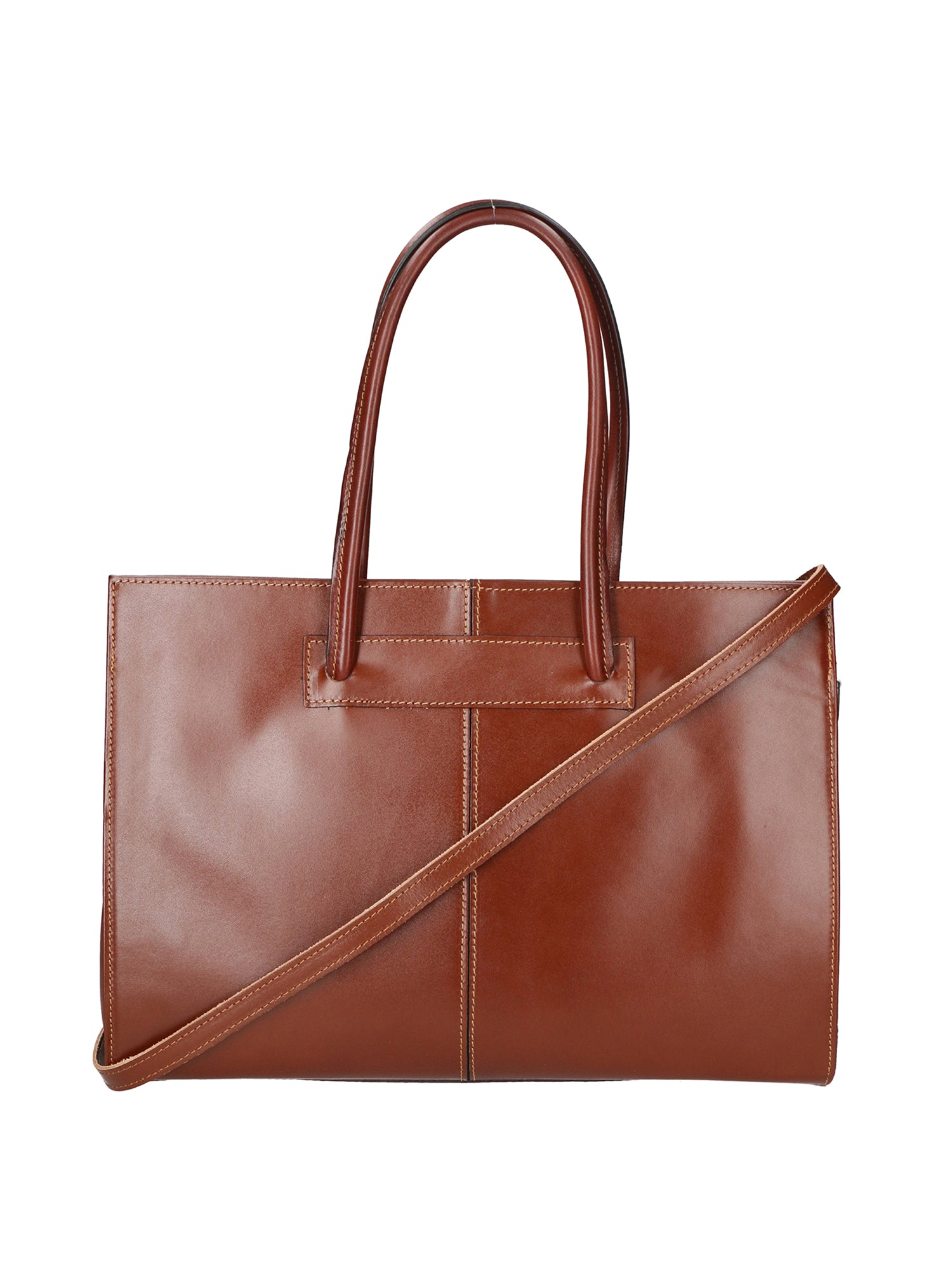 Eugenia Borsa a mano da donna 100% pelle 9008-MARRONE Gave Lux