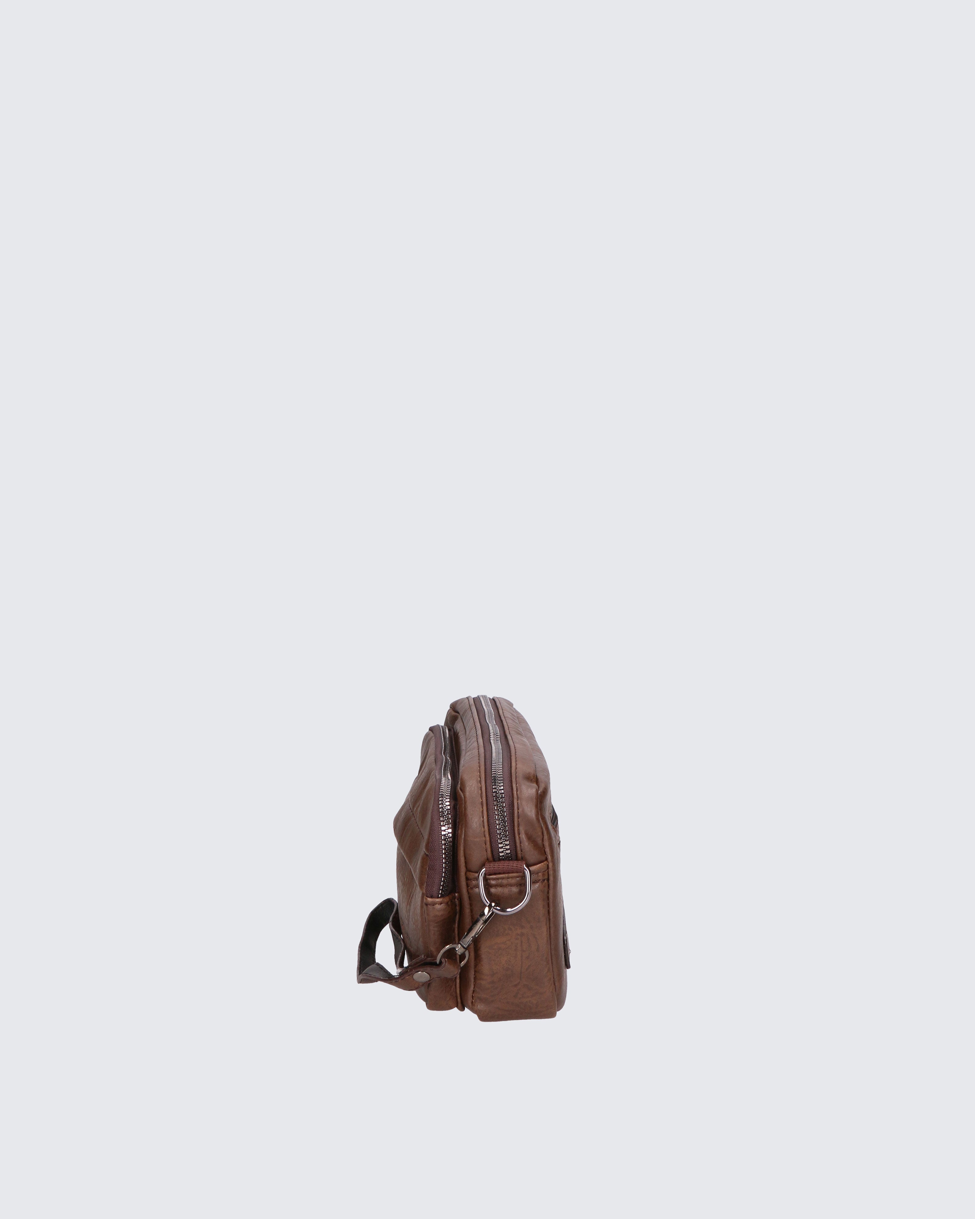 Pochette uomo in pelle PU Vegan PCL3048-BROWN Northampton Polo Club