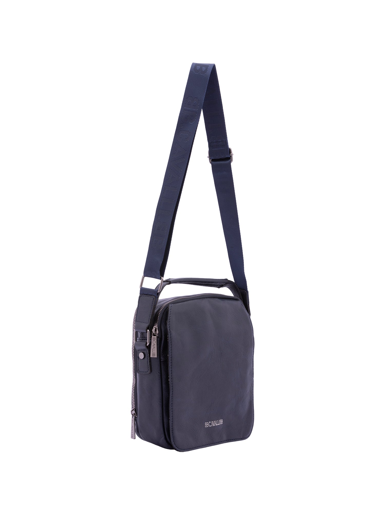 Borsa a tracolla uomo Ecopelle e poliestere BC1193-BLU B Cavalli