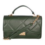 Vita Borsa a spalla da donna Vera pelle 06879-S14 VERDE SCURO Gave Lux
