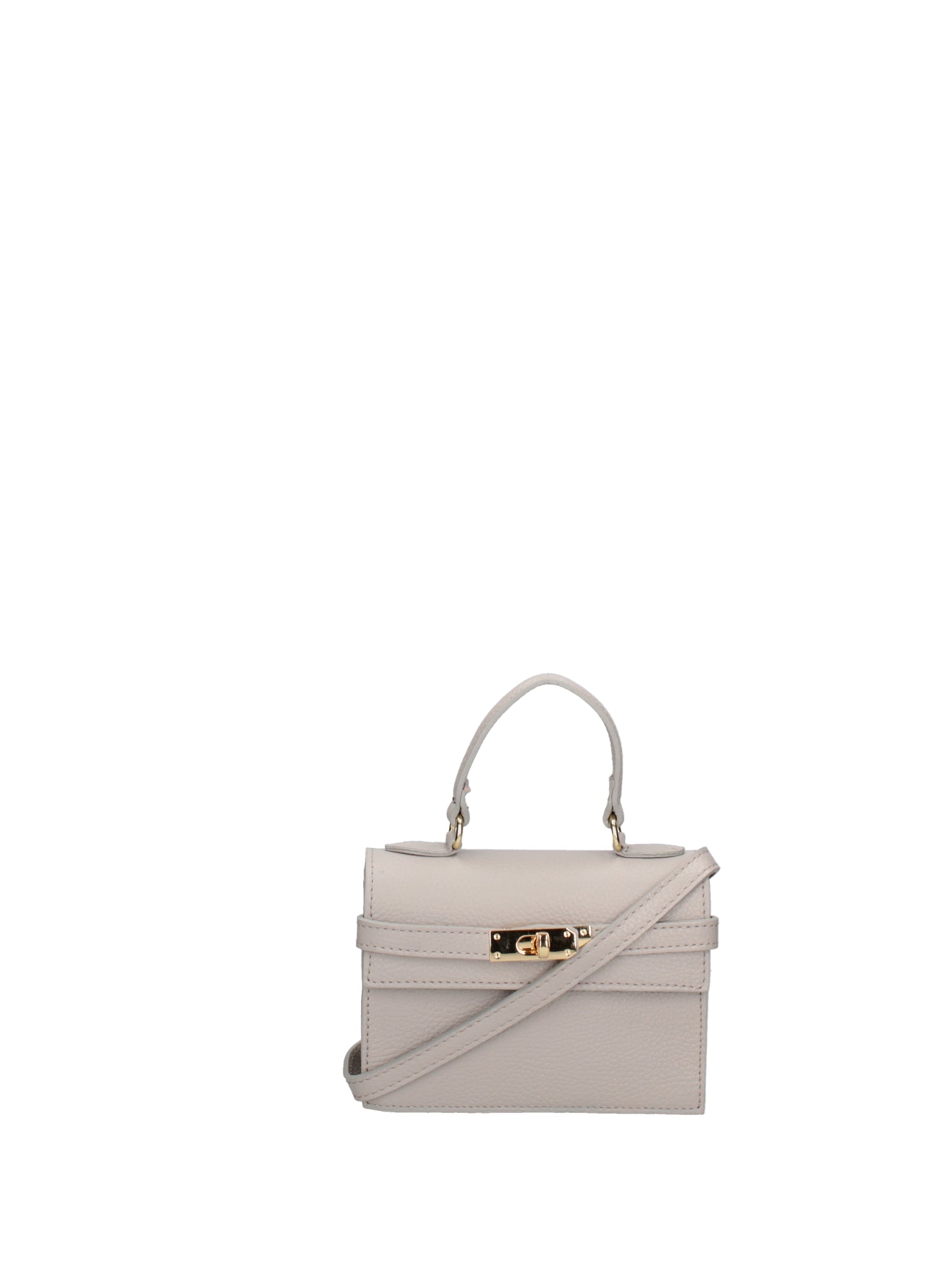 Borsa a mano da donna Vera pelle 07161-D86 GRIGIO PERLA Roberta Rossi