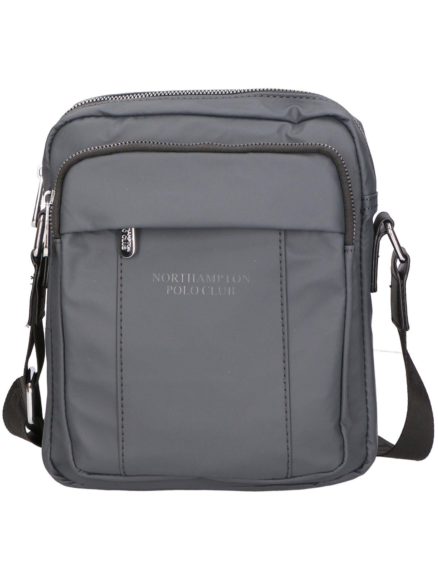 Borsa a tracolla uomo 100% pelle PU PCL3016-GREY Northampton Polo Club