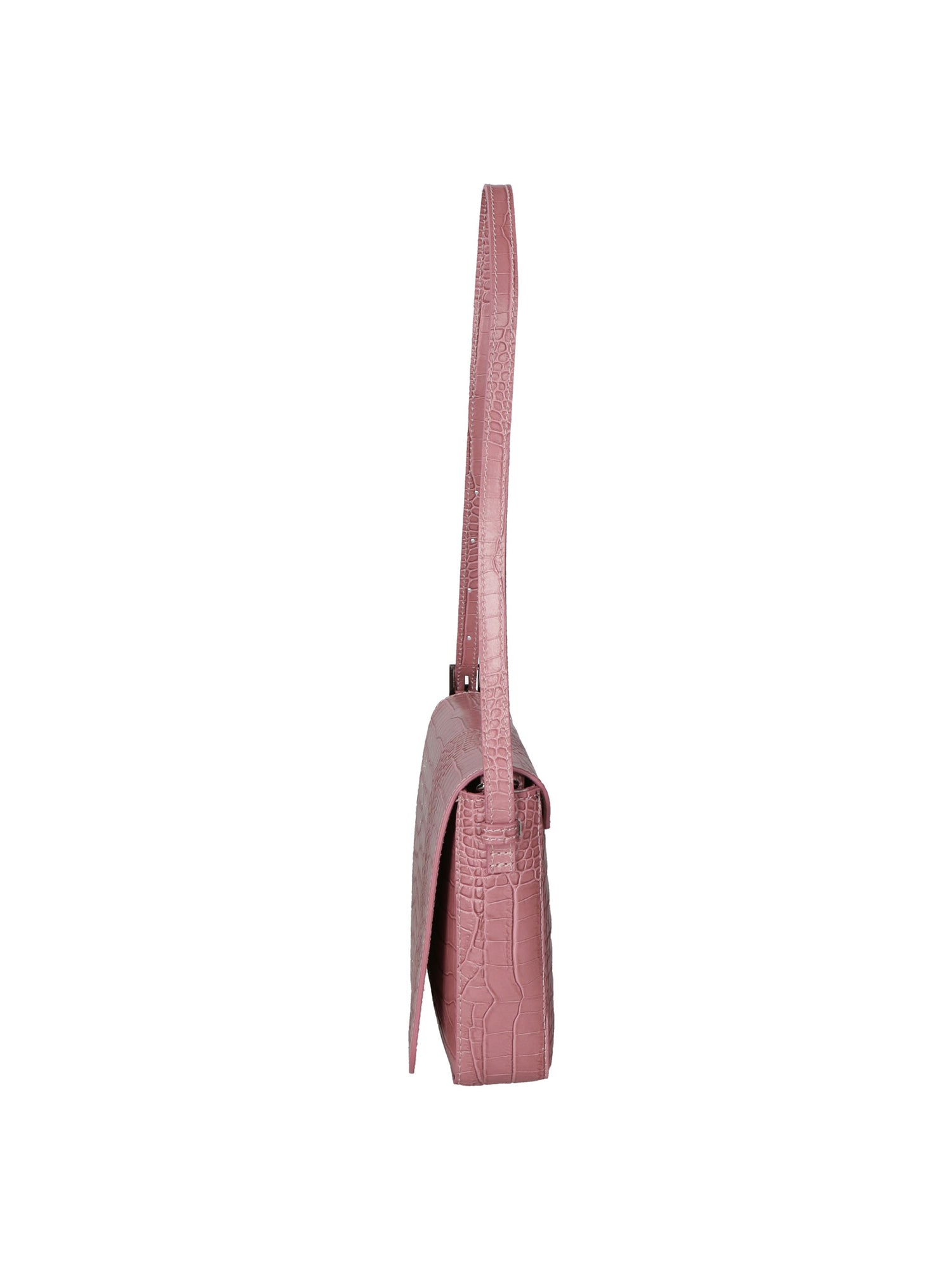 Azzurra Borsa a spalla da donna Vera pelle croco 05699- C73 ROSA ANTICO Gave Lux