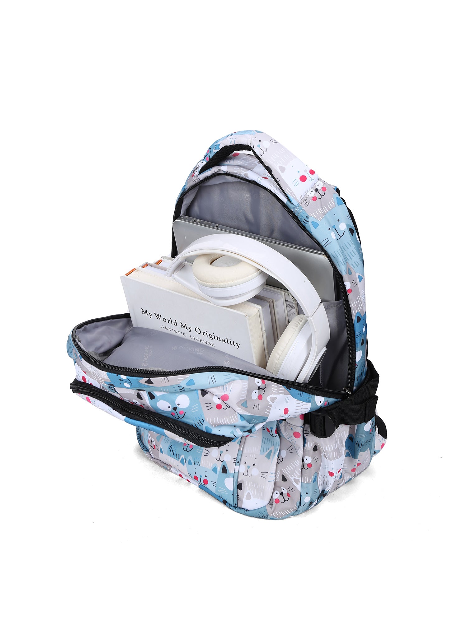 XN1253B-L-BLUE CAT Zaino unisex modello Astrale Aoking