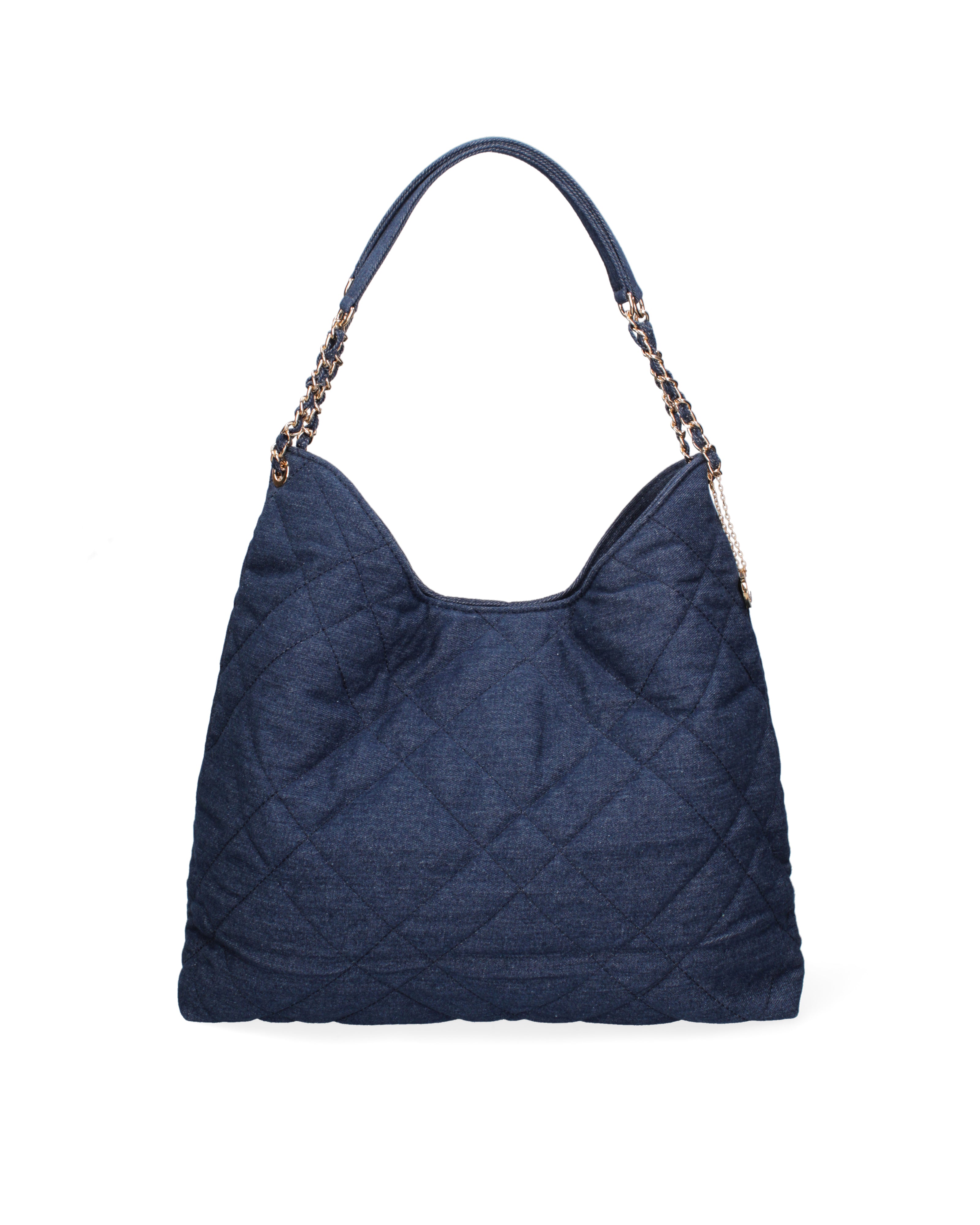 Borsa a spalla da donna Nylon ed ecopelle DC3533-4-NAVYBLUE Diana&co