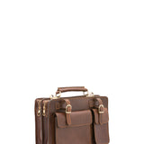 Borsa a mano unisex in vera pelle Made in Italy 4506-TESTA DI MORO Alessia Firenze