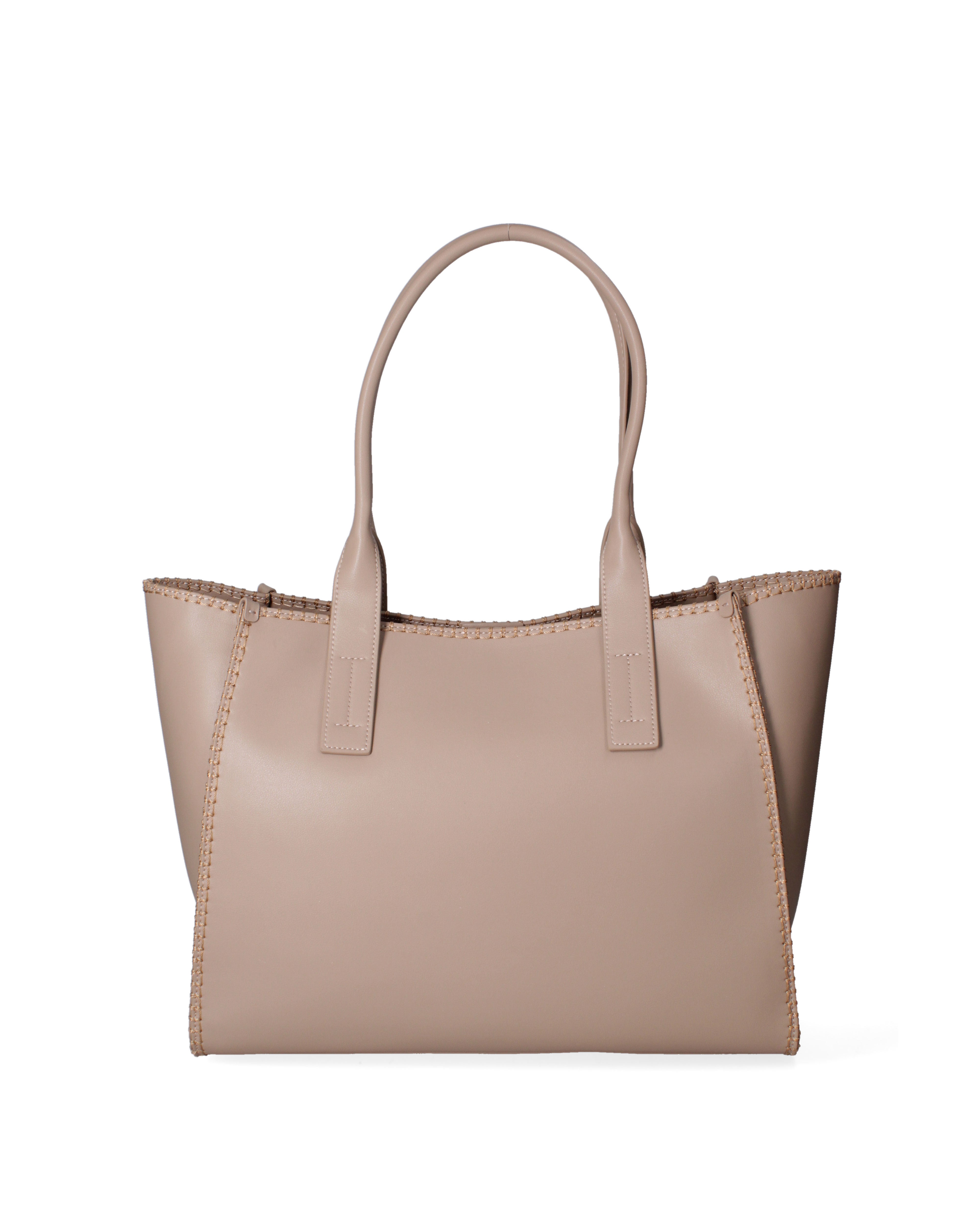 Borsa a spalla da donna 100% pelle riciclata 07225-Taupe Viola Castellani