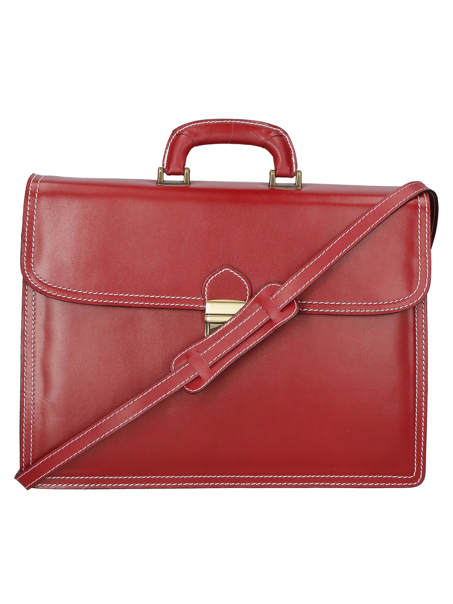 Cesare Borsa da lavoro uomo Vera pelle 7002-ROSSO Gave Lux
