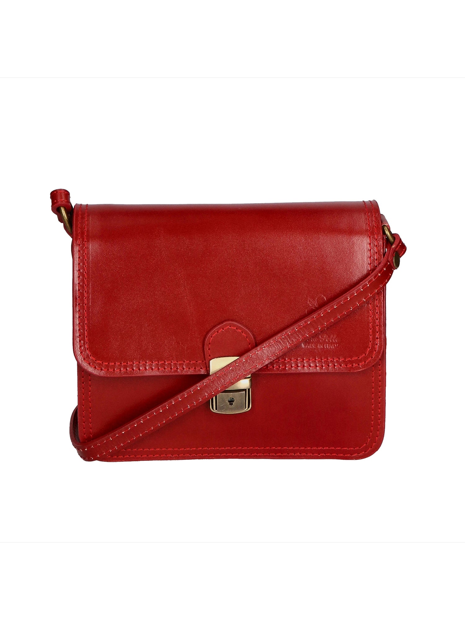 Bibiana Borsa a tracolla da donna Vera pelle 10018 1107-ROSSO RED Gave Lux