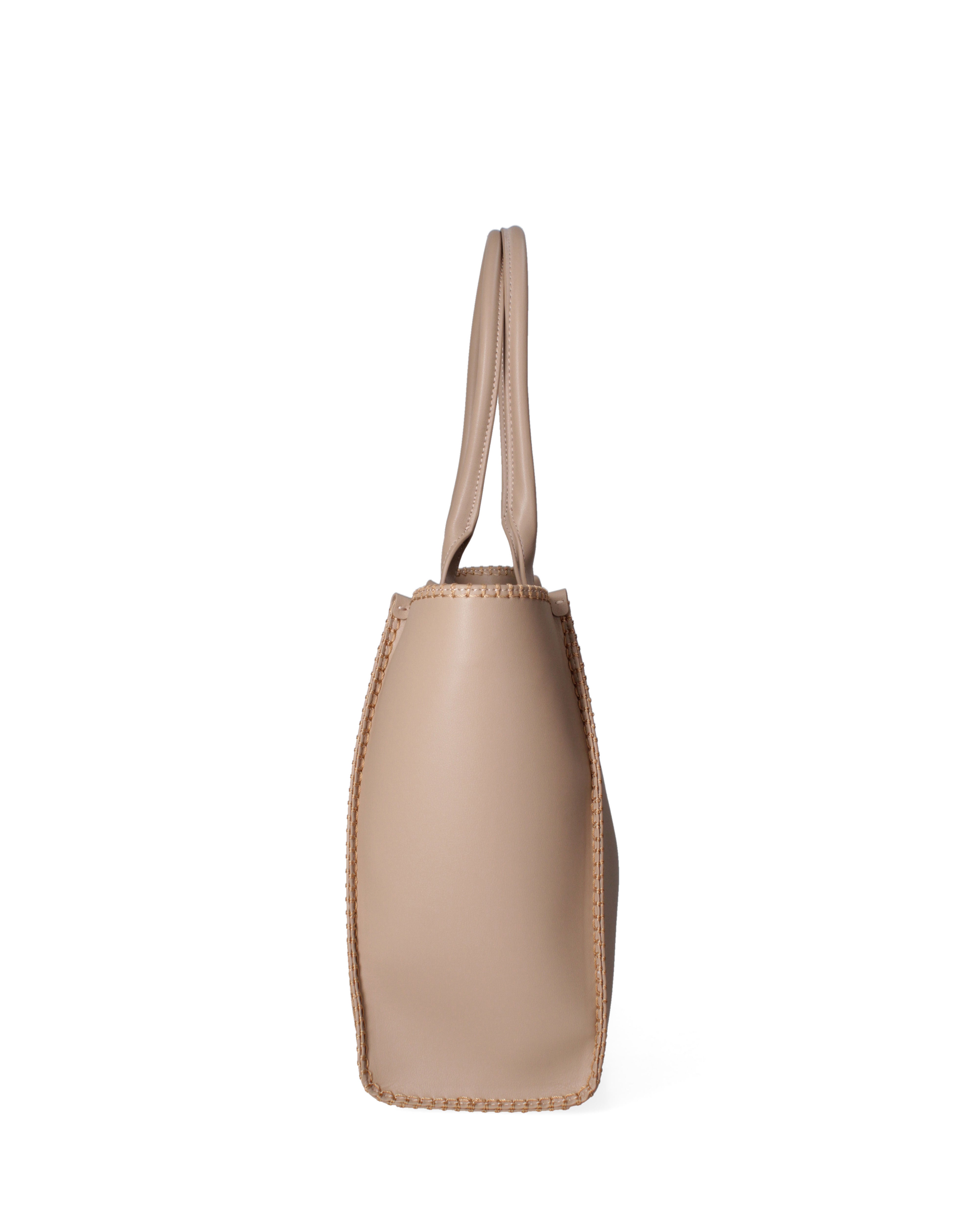 Borsa a spalla da donna 100% pelle riciclata 07225-Taupe Viola Castellani