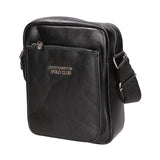 Borsa a tracolla uomo 100% pelle PU PCL3076-BLACK Northampton Polo Club