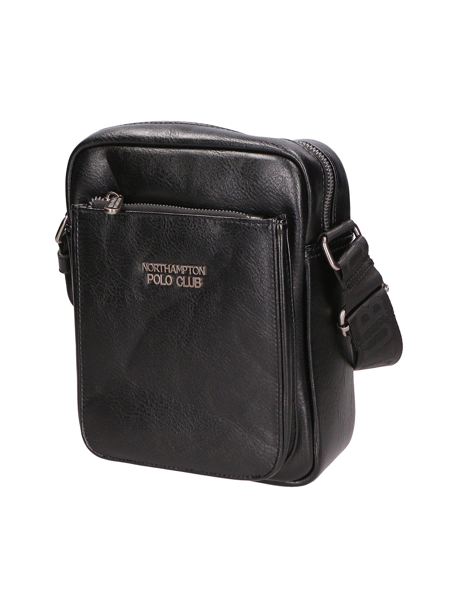 Borsa a tracolla uomo 100% pelle PU PCL3076-BLACK Northampton Polo Club