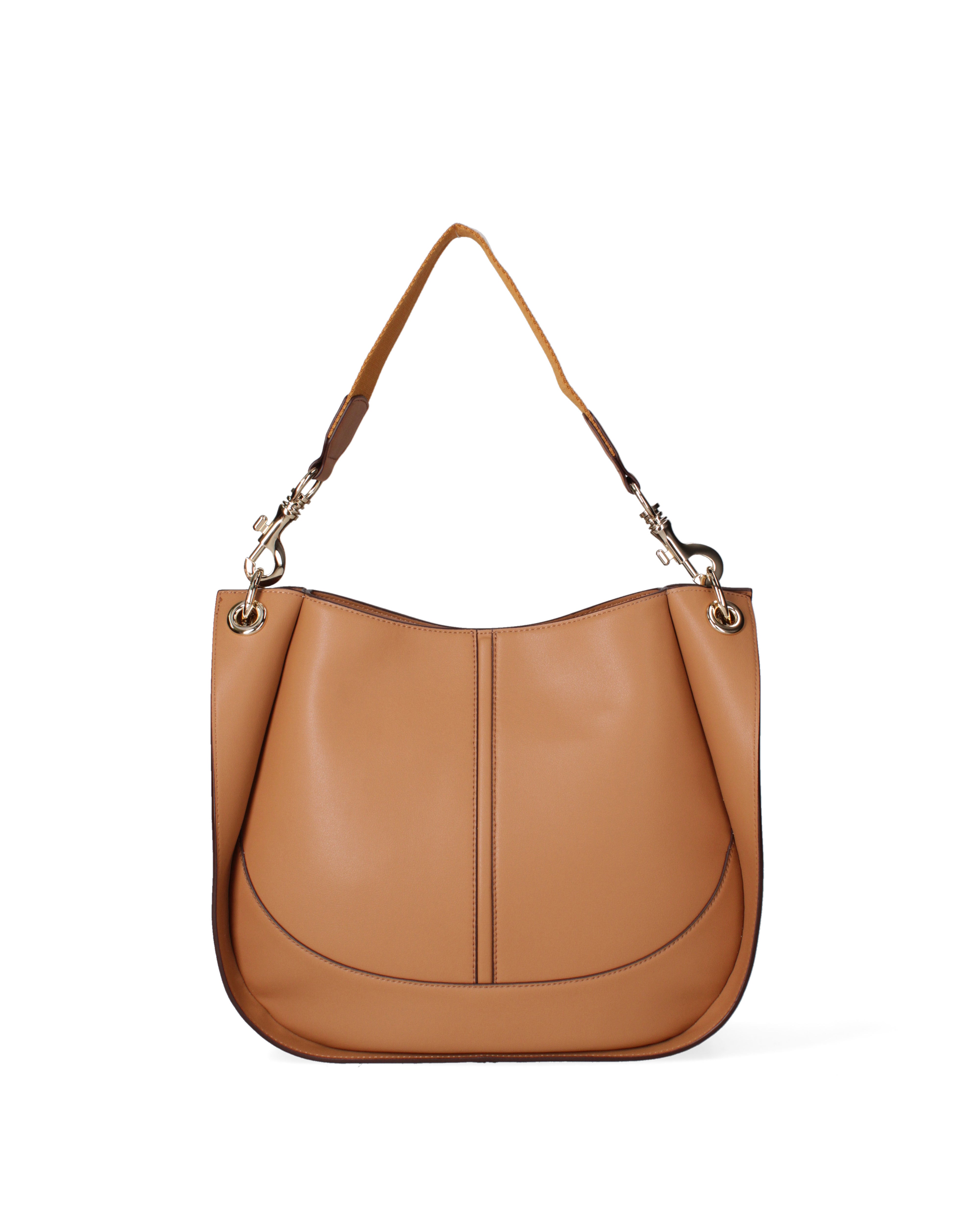 Borsa a spalla da donna 100% pelle riciclata 07224-Cuoio Viola Castellani