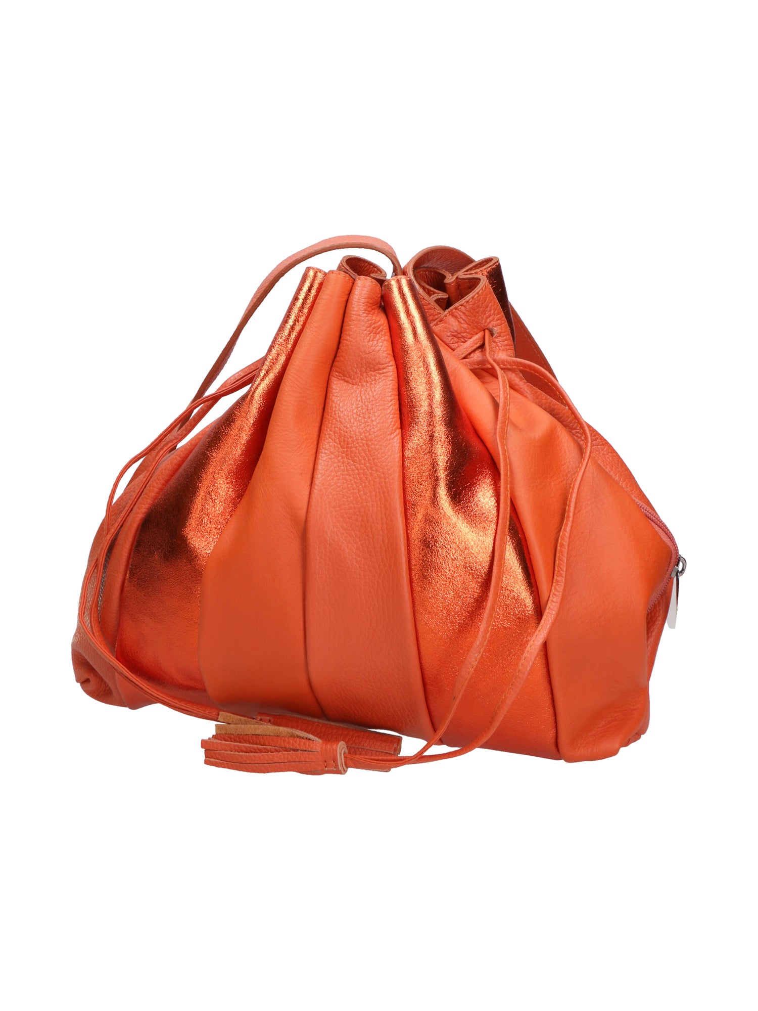 Nunzia Borsa a spalla da donna Vera pelle 576042-ARANCIO ORANGE Gave Lux
