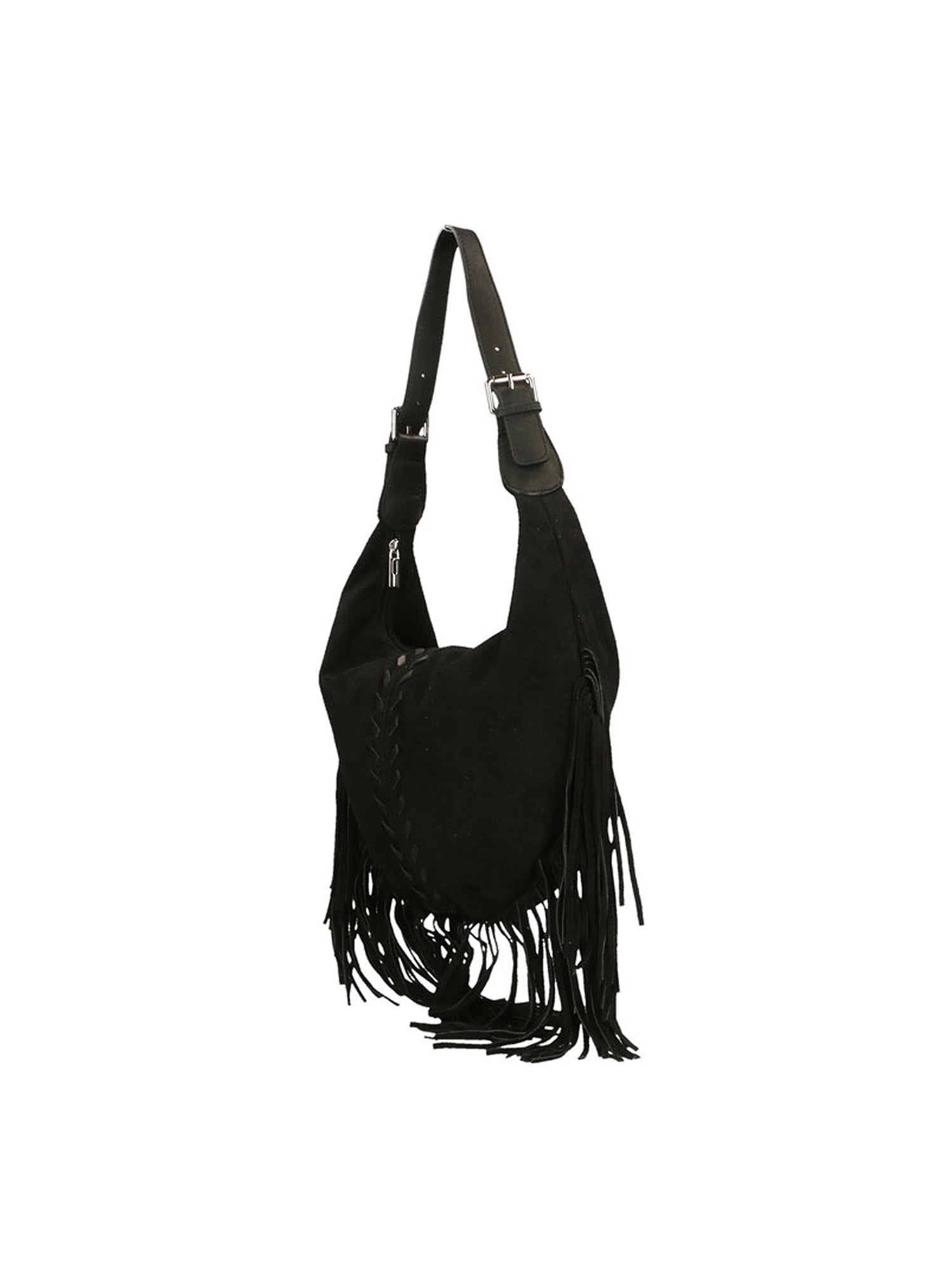 Zefira Borsa a spalla da donna Pelle Scamosciata 8630-NERO BLACK Gave Lux