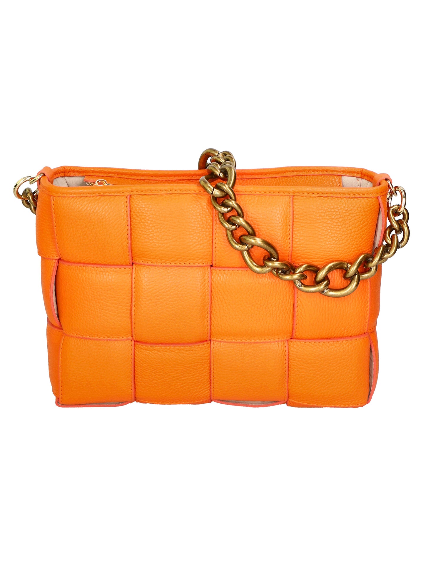 Agostina Borsa a mano da donna Vera pelle 04691-D29 ARANCIONE ORANGE Gave Lux