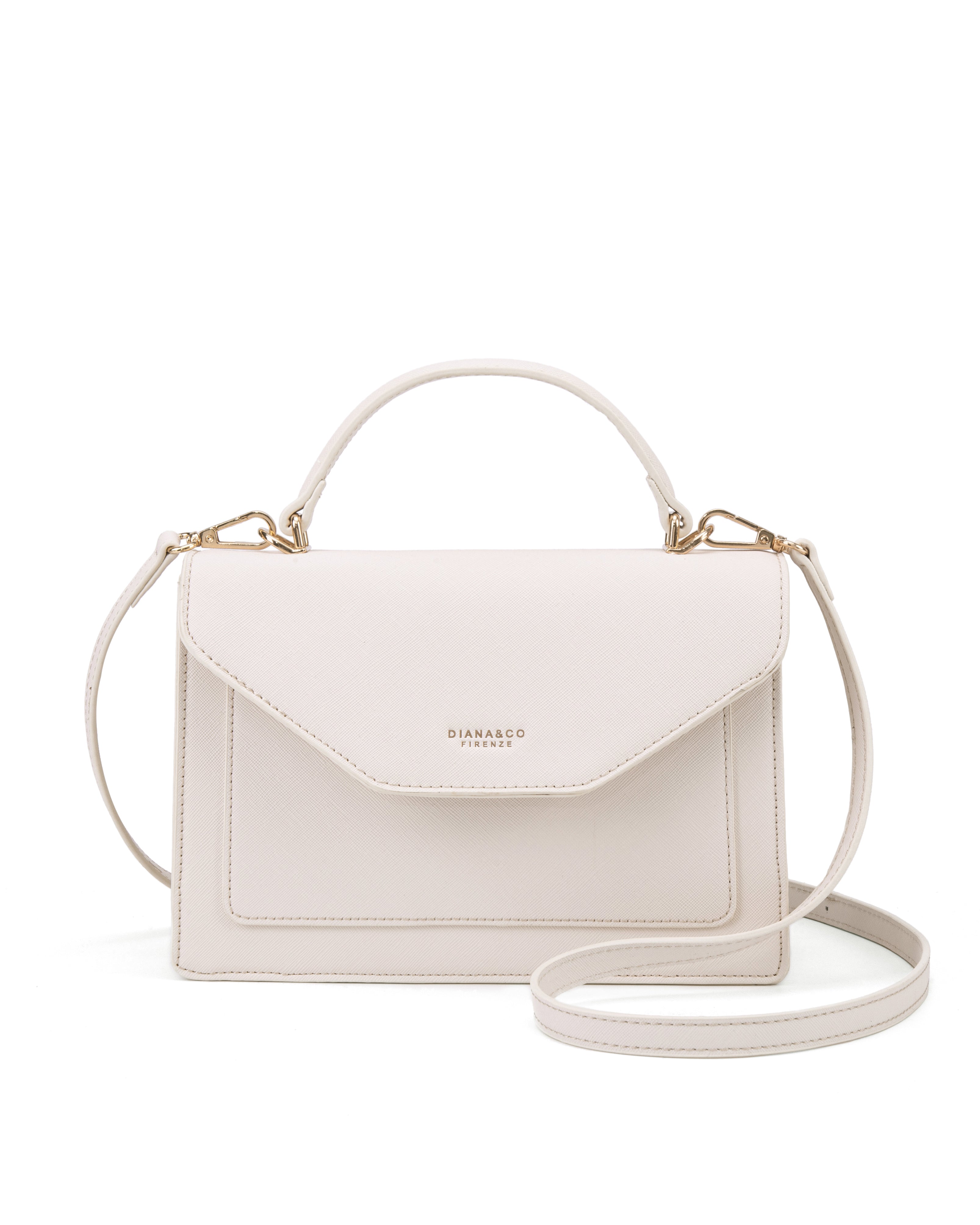 Borsa a mano da donna 100% pelle vegana PU 700-2PT-BEIGE Diana&co
