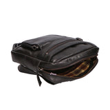 Borsa a tracolla unisex vera pelle 100% pelle di vacchetta SN5861347-BLACK Santini Firenze