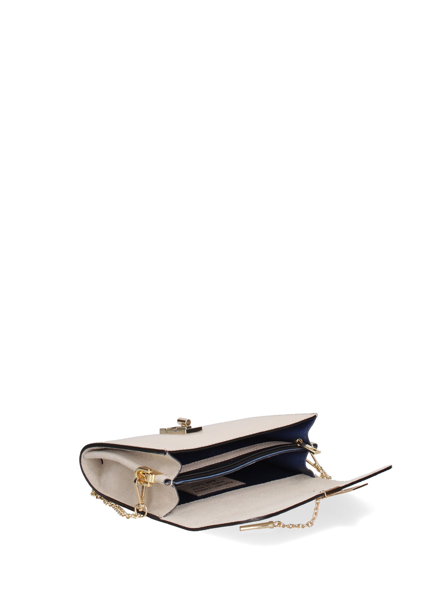 Borsa a tracolla da donna Vera pelle 00734-LU37 BEIGE Viola Castellani