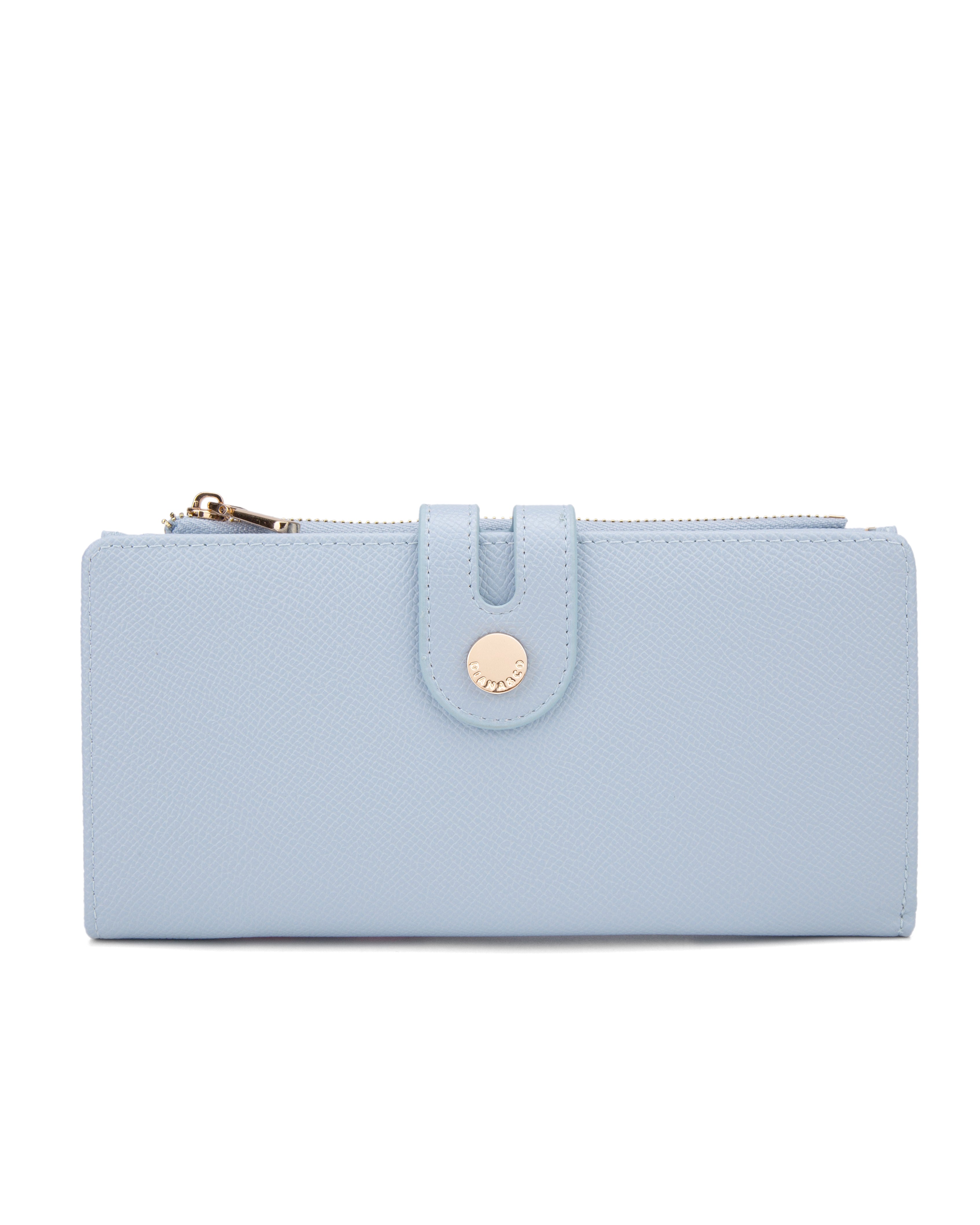 Portafoglio da donna 100% pelle vegana PU 798-3PT-SKYBLUE Diana&co