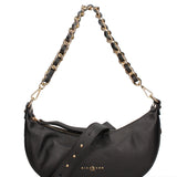 Borsa a spalla da donna Vera pelle dollaro metallizzata JR-W-1047-BLACK-GOLD John Richmond