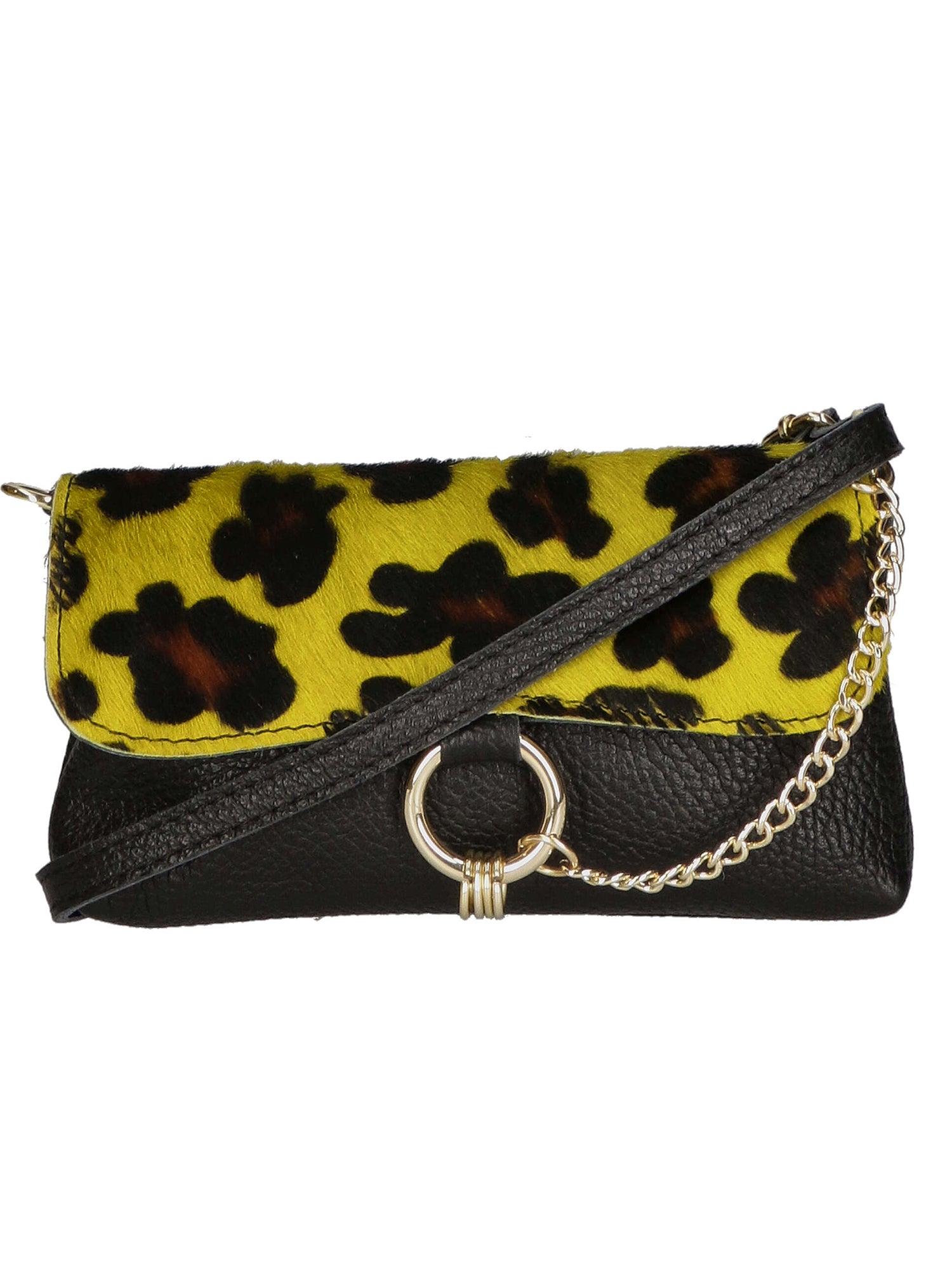 Safira Borsa a mano da donna Vera pelle 04760-LEO G GIALLO Gave Lux