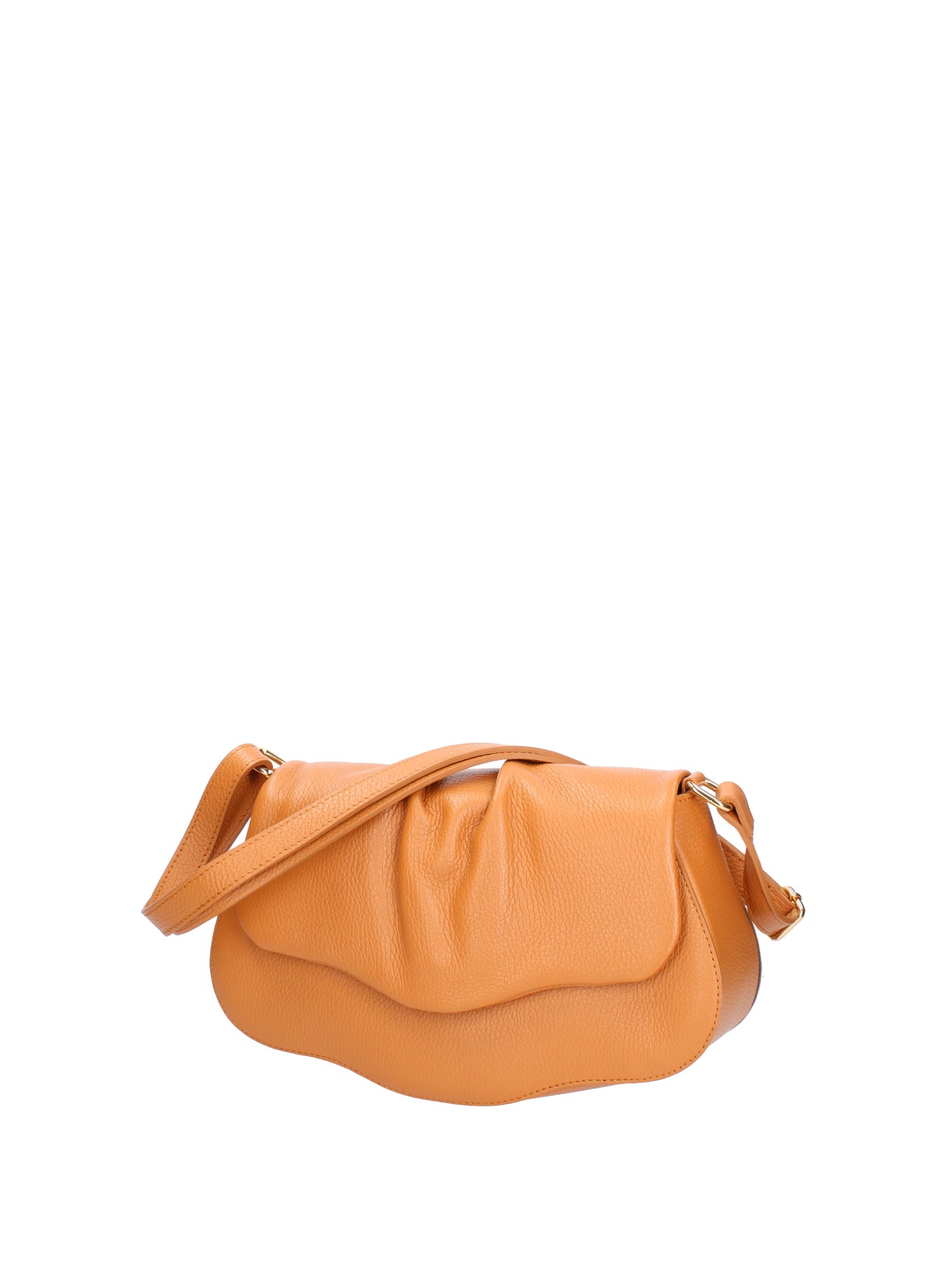Borsa a spalla da donna Vera pelle 07152-D44 CUOIO Viola Castellani