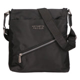 Borsa a tracolla uomo 100% PU Leather PCL3157-BLACK Northampton Polo Club