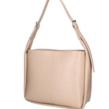 Borsa a spalla da donna Misto pelle e tessuto 07157-D05 CAPPUCCINO Roberta Rossi