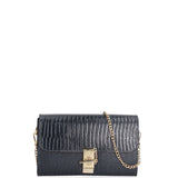 Borsa a tracolla da donna Vera pelle 00734-LU26 BLU SCURO Viola Castellani