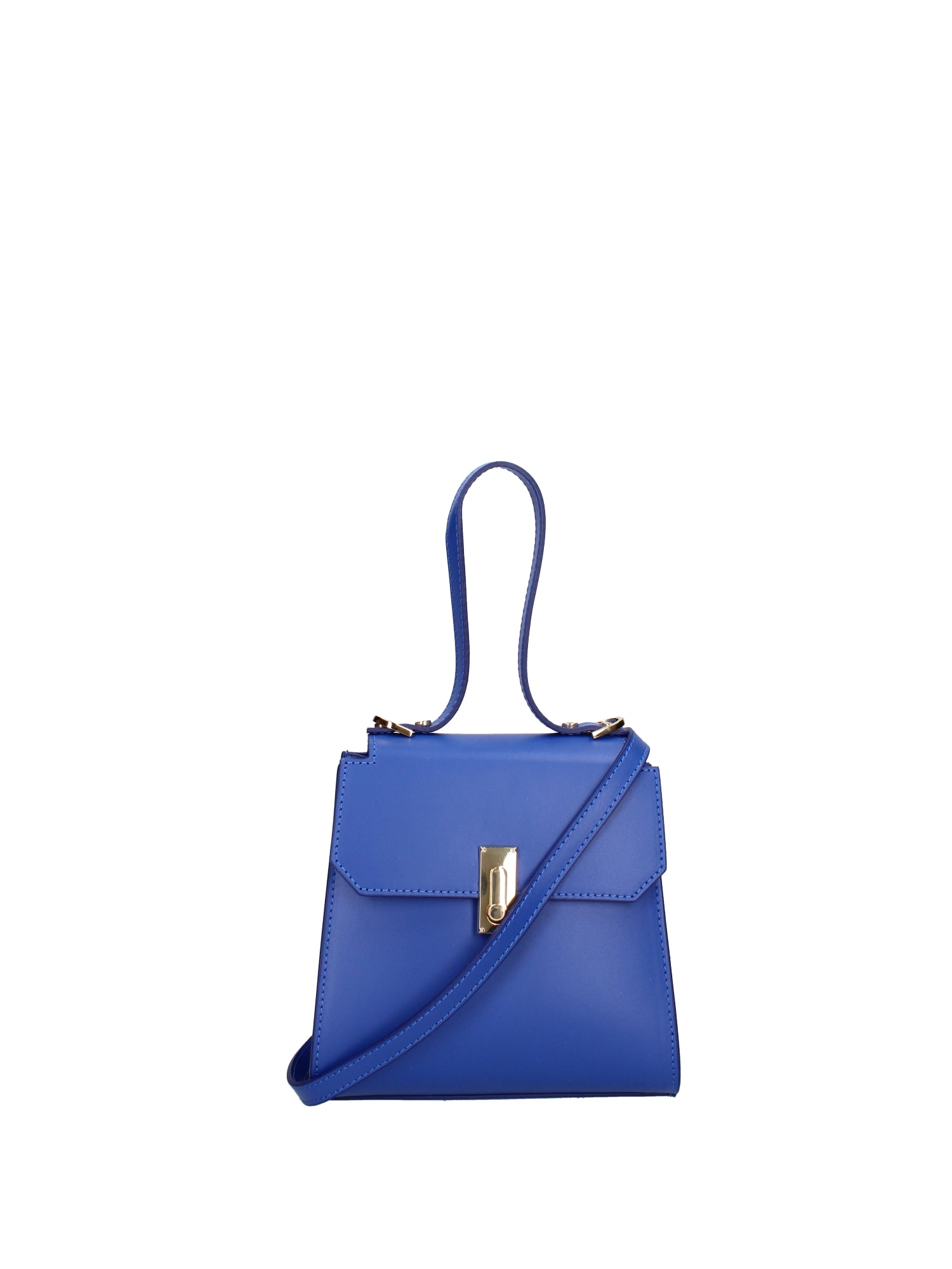 Borsa a mano da donna 100% pelle 07204-L115 BLUETTE Viola Castellani