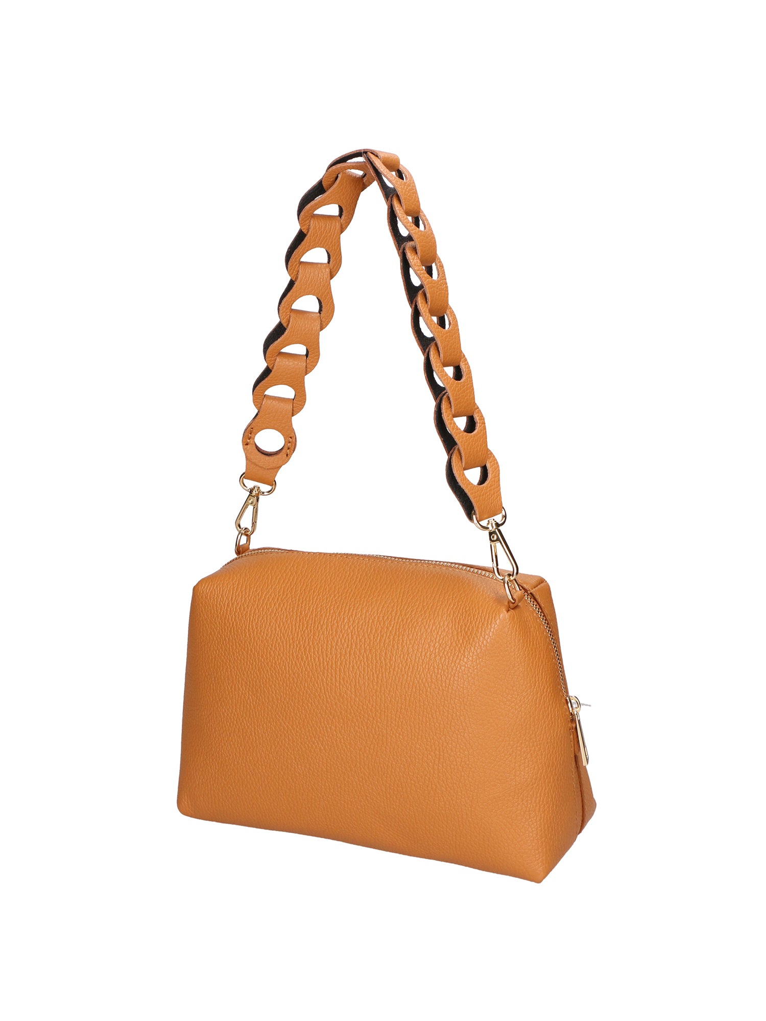 Livia Borsa a spalla da donna Vera pelle 06443-CUOIO COGNAC Gave Lux