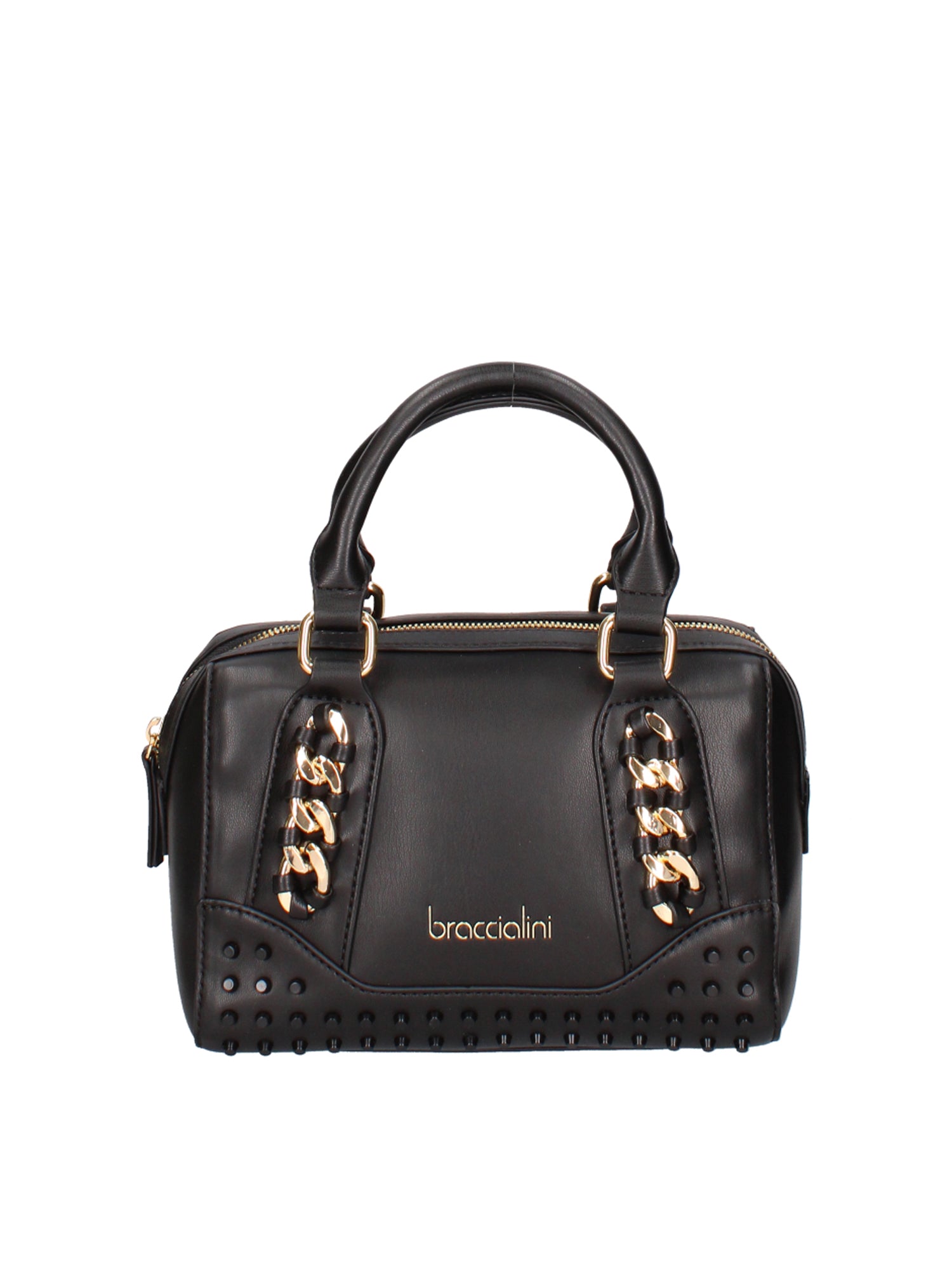 Seraphina Chic Borsa a mano da donna 100% poliuretano B16482-NERO Braccialini